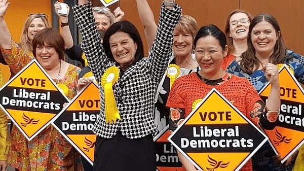 Group of Liberal Democrat Councillors celebrating