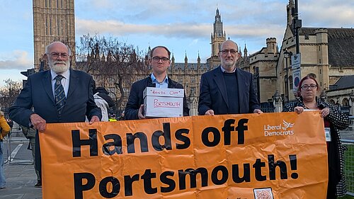 Portsmouth Liberal Democrat campaigners in Westminster