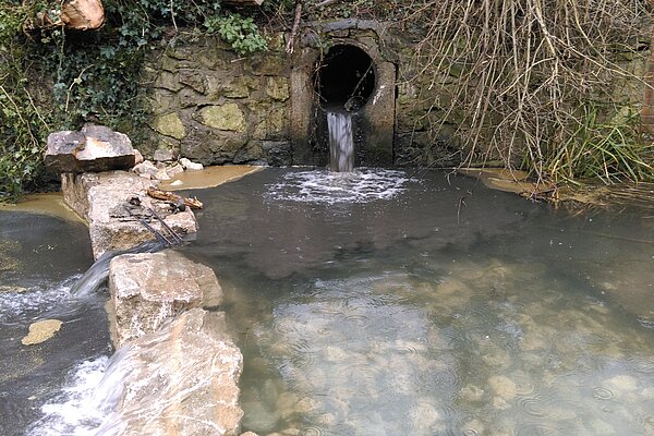 An outflow pipe