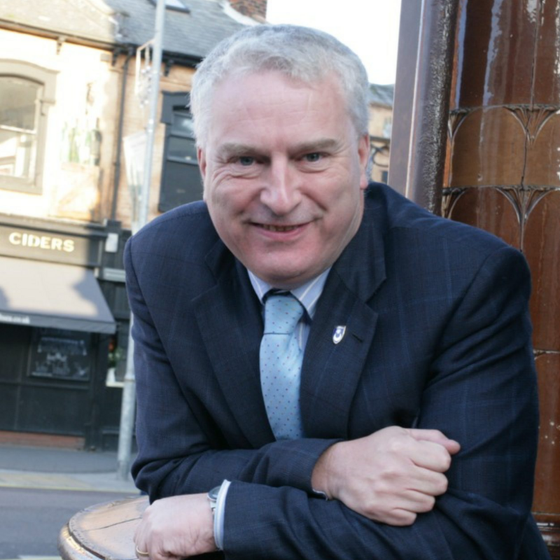 Cllr Gerald Vernon-Jackson stands outside the Kings Theatre, Southsea