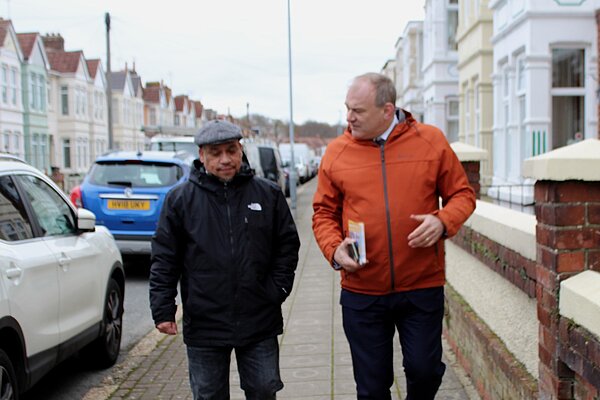 Cllr Abdul Kadir and Sir Ed Davey MP