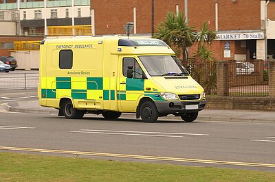 An ambulance.