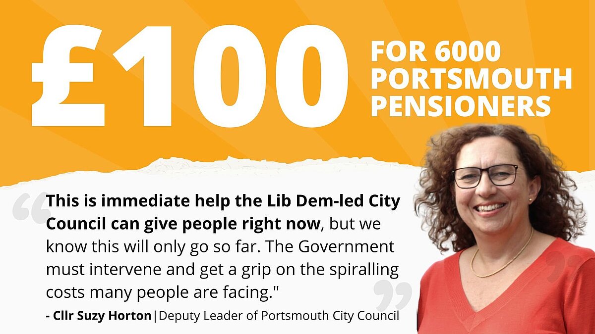 Portsmouth pensioners to receive £100 support from Lib Dem-led Council ...